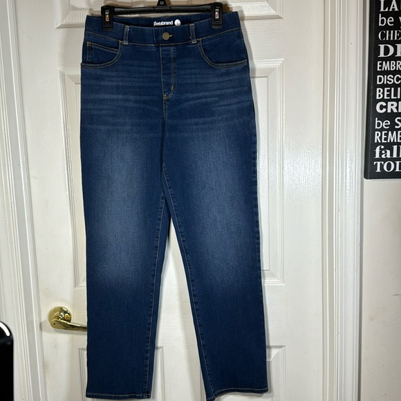 Betabrand Denim - Betabrand Denim Pull-on Stretchy Straight Leg Pants  Size Large